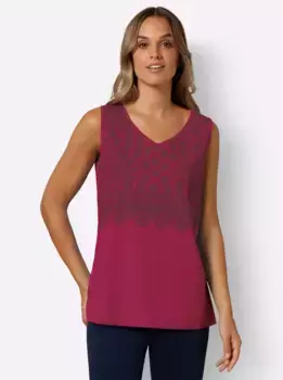Топ-рубашка Classic Basics, цвет Himbeere-Bordeau