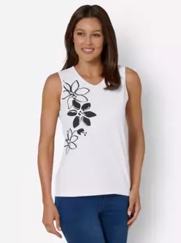 Топ-рубашка Classic Basics, цвет Wei-Bedruckt