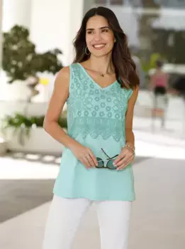 Топ-рубашка Classic Basics, мятный