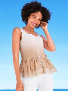 Топ-рубашка Heine, бежевый