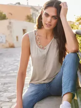 Топ-рубашка Heine, цвет Sand