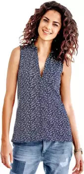 Топ-рубашка LINEA TESINI by Heine, синий