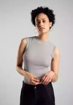 Топ-рубашка STREET ONE с мерцающим эффектом, бежевый