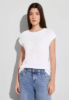 Топ-рубашка STREET ONE со структурой, кремовый