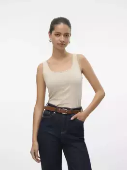 Топ-рубашка Vero Moda "VMLULU LONG TANK TOP JRS GA NOOS", цвет Pumice Stone