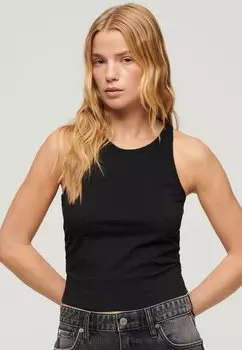 Топ RUCHED Superdry, черный