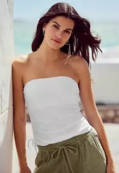 Топ RUCHED TIE DETAIL Next, белый