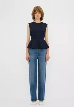 Топ RUFFLED adL, темно-синий