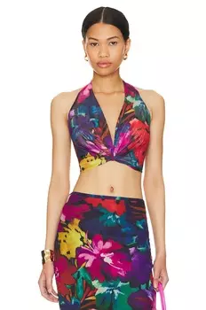 Топ Runaway The Label Romance, цвет Black Floral