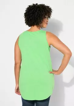 Топ RUNDHALS KNOPFLEISTE SAUM HINTEN LNGER Angel of Style, зеленый