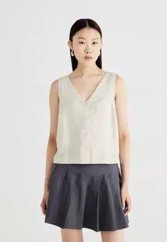 Топ RYAN CONELLA - Blouse MSCH Copenhagen, бежевый