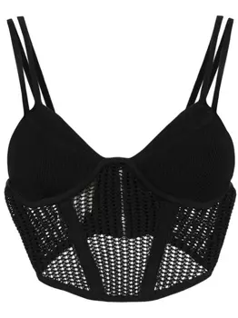 Топ рыхлой вязки PINKO, черный