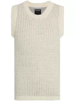 Топ рыхлой вязки Zegna, белый