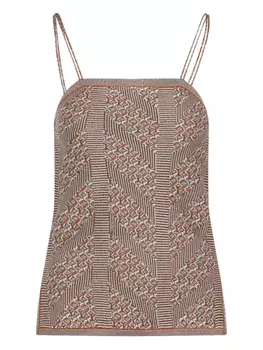 Топ с абстрактным принтом Valentino Garavani, нейтральный