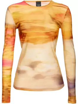 Топ с абстрактным узором PINKO, желтый