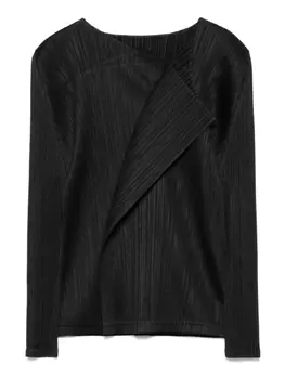 Топ с эффектом плиссе Pleats Please Issey Miyake, черный