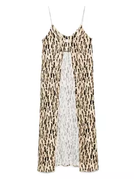 Топ с анималистичным принтом THE NINA STUDIO, нейтральный