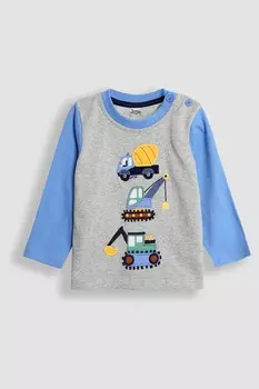 Топ с аппликационным мотивом Jojo Maman Bb, серый