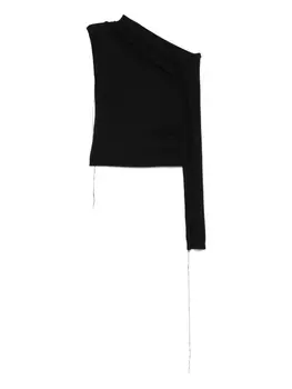 Топ с асимметричными рукавами Andrea Ya'aqov, черный