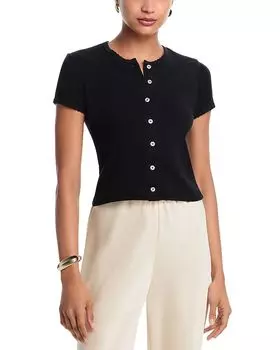 Топ с ажурной вязкой LESET, черный