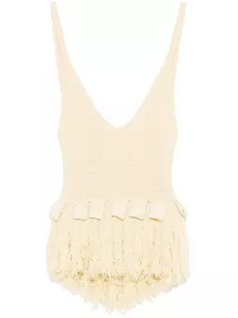 Топ с бахромой Nanushka, желтый