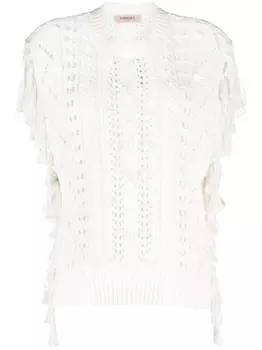 Топ с бахромой TWINSET, белый