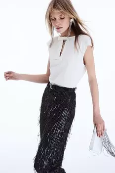 Топ с бантом H&M, белый