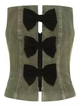 Топ с бантом Hellessy, зеленый