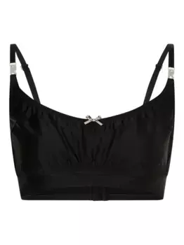 Топ с бантом Rabanne, черный