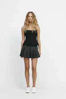 Топ с бантом сзади ZARA, черный