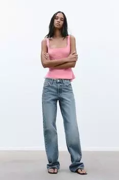 Топ с бантом сзади ZARA, цвет Fuchsia