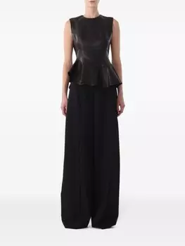 Топ с баской и поясом от Jason Wu Collection, черный