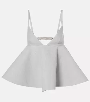 Топ с баской Le Haut Vela Jacquemus, цвет light grey