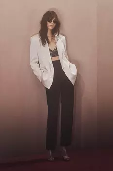 Топ с блестками и драгоценностями x кейт мосс ZARA, черный