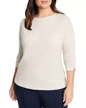 Топ с блестками на каждый день NIC+ZOE Plus, белый