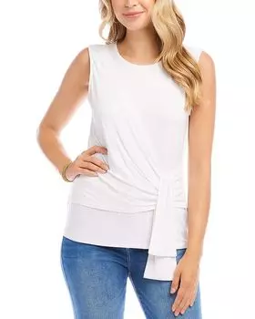 Топ с боковой драпировкой Karen Kane, слоновая кость/кремовый