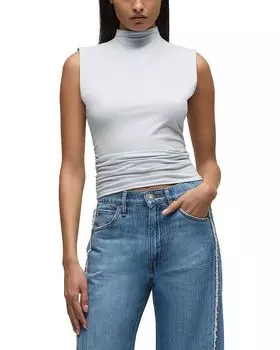 Топ с боковыми сборками Side Seam Ruched Hudson, синий