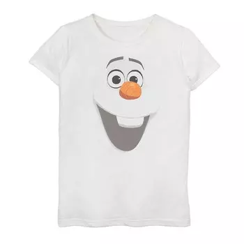 Топ с большим лицом для девочек 6–16 лет Disney's Frozen 2 Olaf Licensed Character, белый