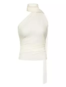 Топ с бретельками через шею Ludovic de Saint Sernin, белый