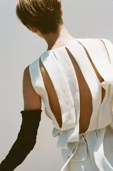 Топ с бретельками - circ x zara ZARA, устрично-белый