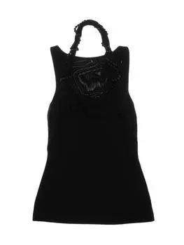 Топ с бретелями и бретельками из бисера Helmut Lang Black