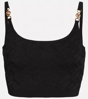 Топ с бюстгальтером La Greca Medusa '95 VERSACE, черный