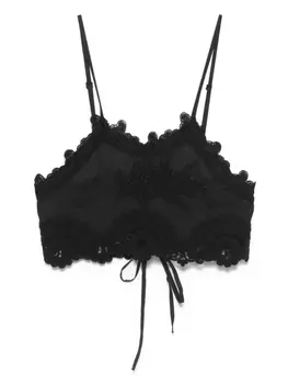 Топ с цветочной вышивкой MAURIZIO MYKONOS, черный