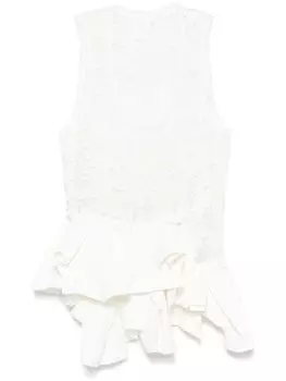 Топ с цветочным кружевом Comme Des Garons, белый