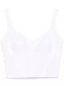 Топ с цветочным кружевом Dolce & Gabbana, белый