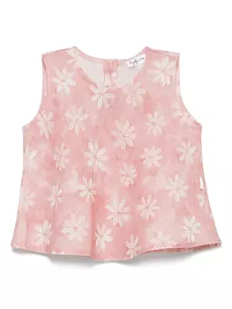 Топ с цветочным принтом Il Gufo, розовый