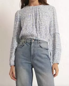 Топ с цветочным принтом Nylah Tropez белого цвета PROJECT SOCIAL T