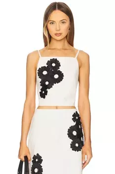 Топ с цветочным узором Msgm, off white