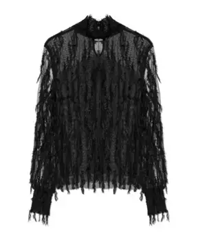 Топ с декоративной отделкой Munthe, черный