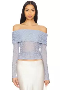 Топ с диамантами Astr The Label, blue